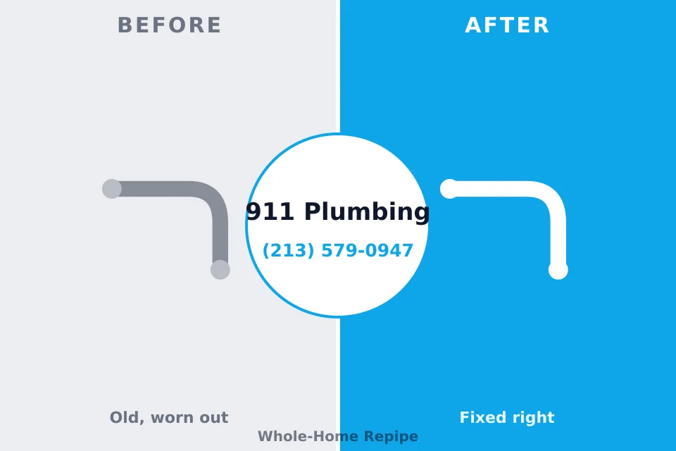 Before and after: plumbing company Howell, MI